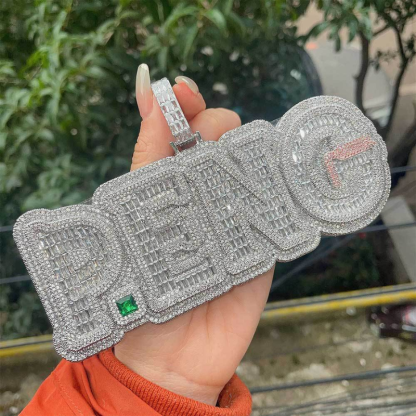 Big Boss Man Moissanite Custom Name Pendants