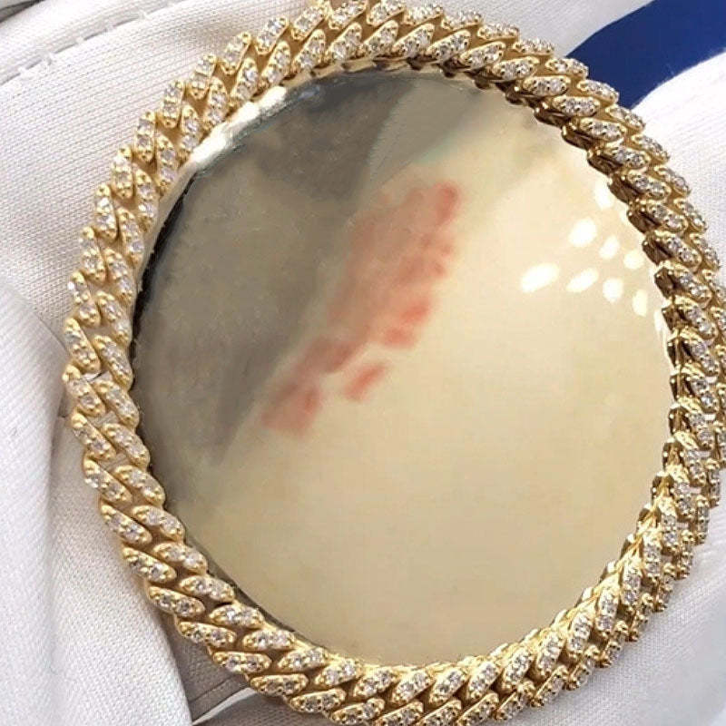 Moissanite Cuban Chain Surround Design Photo Custom Pendant