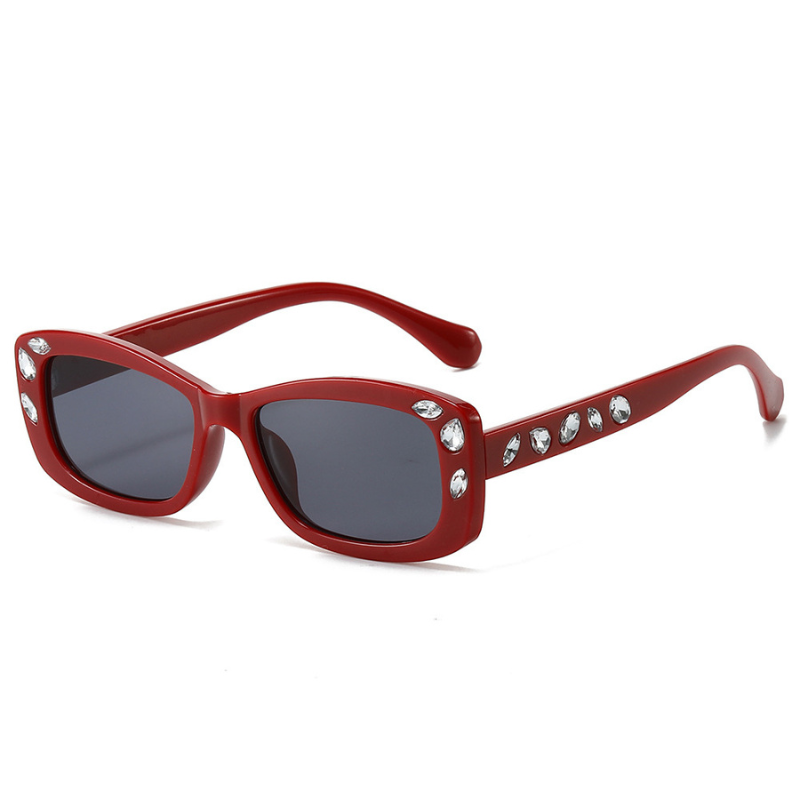 Elegant Embellished Rectangle Sunglasses