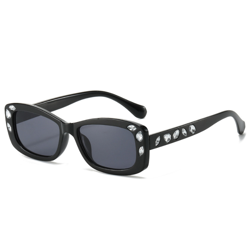 Elegant Embellished Rectangle Sunglasses