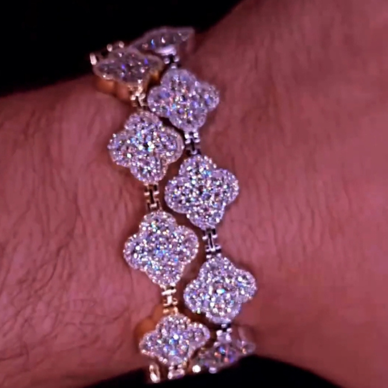 S925 Silver Moissanite Lucky Bracelet