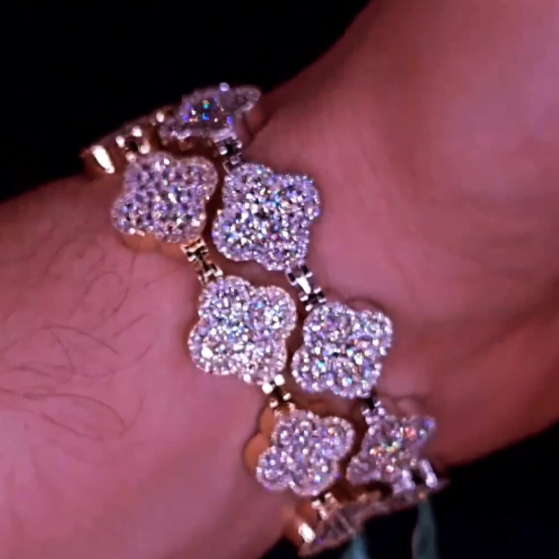 S925 Silver Moissanite Lucky Bracelet