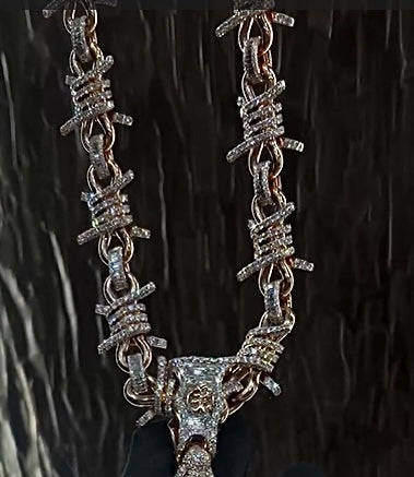 Designer Magical Sword Moissanite Pendant Smaller Version