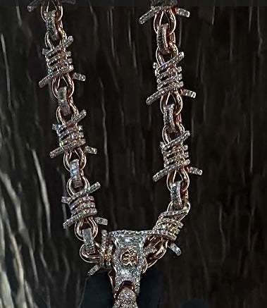 Designer Magical Sword Moissanite Pendant Smaller Version