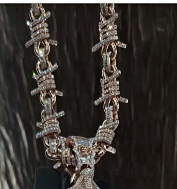 Designer Magical Sword Moissanite Pendant Smaller Version