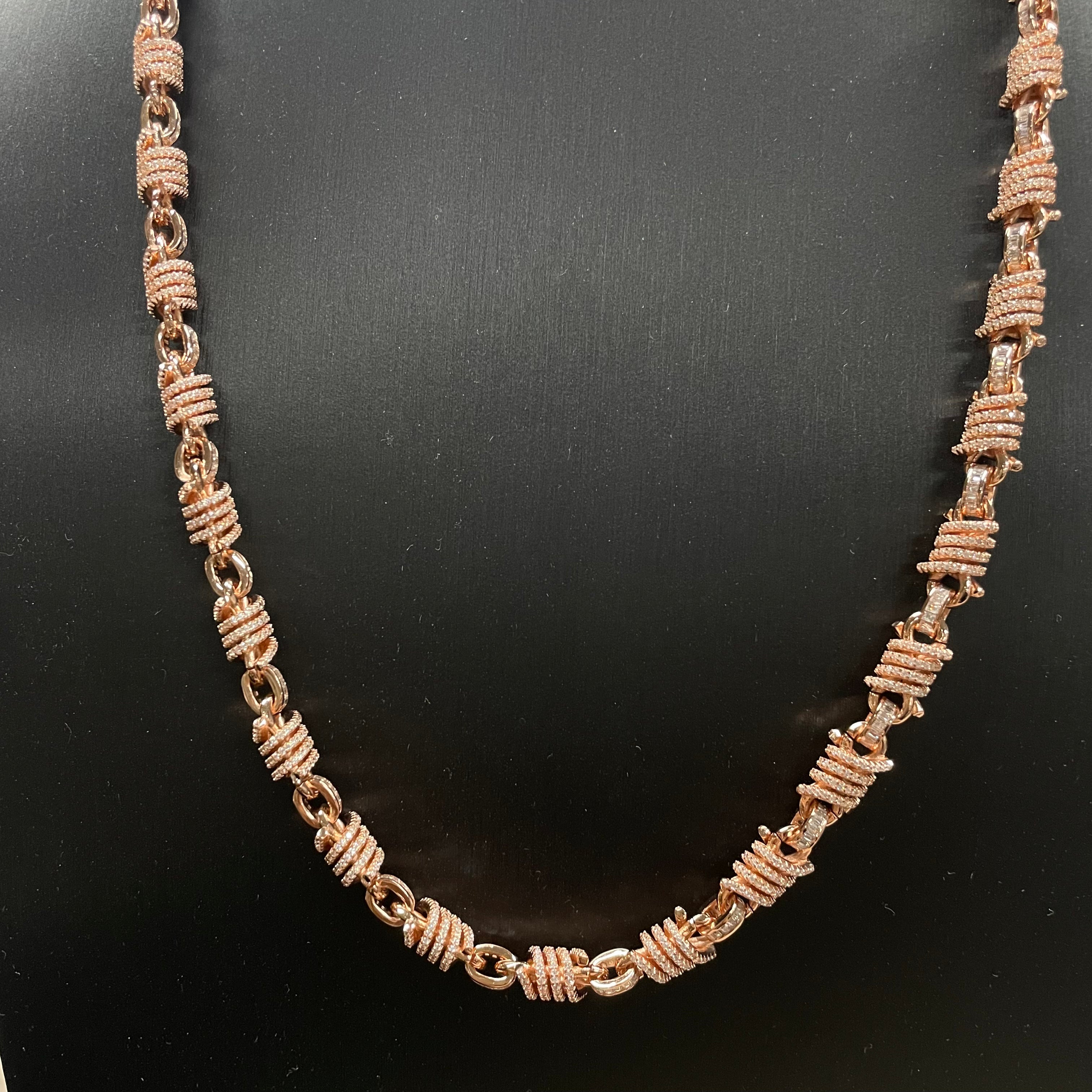 Moissanite Cross Around Oval Design Sense Chain