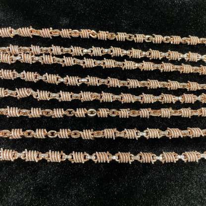 Moissanite Cross Around Oval Design Sense Chain