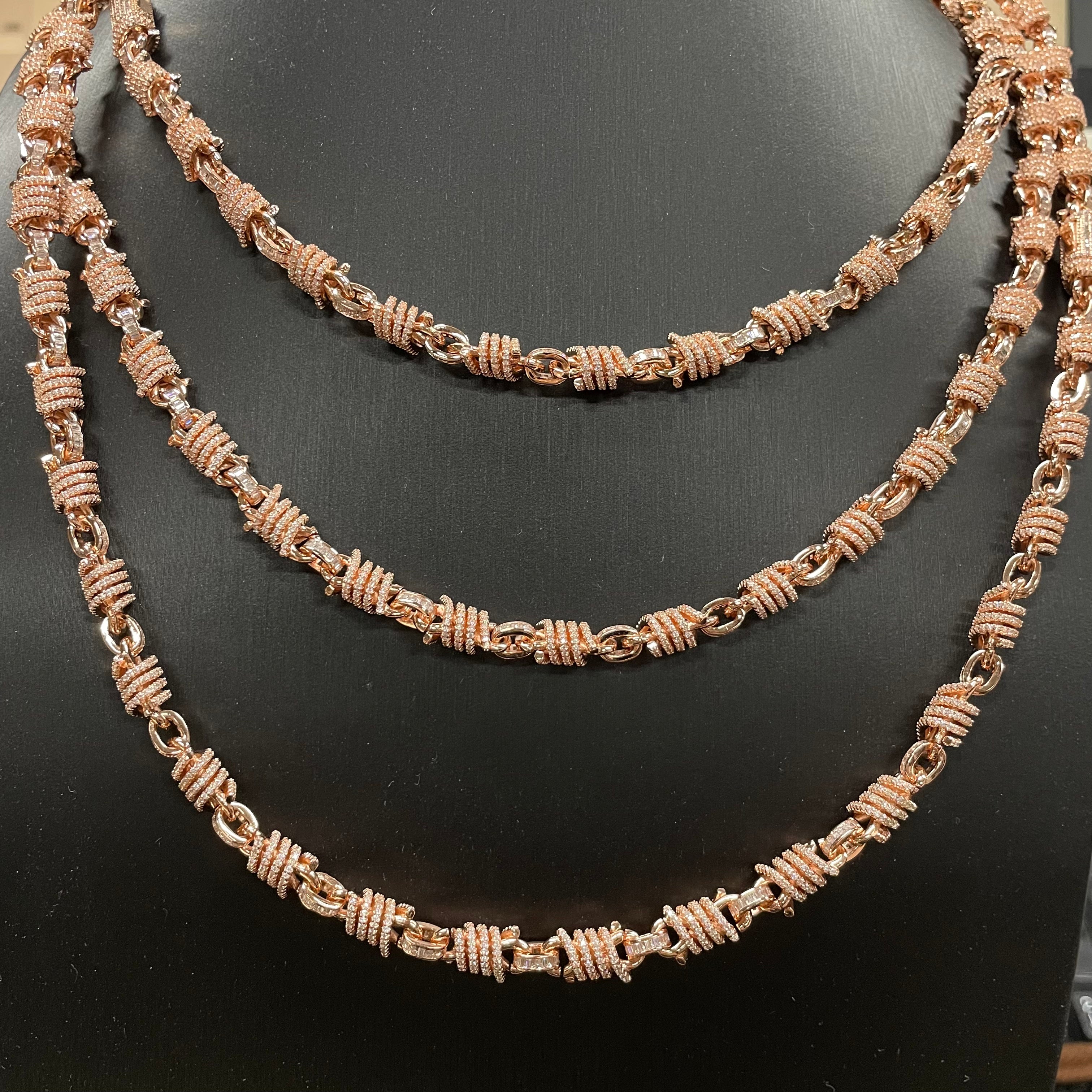 Moissanite Cross Around Oval Design Sense Chain