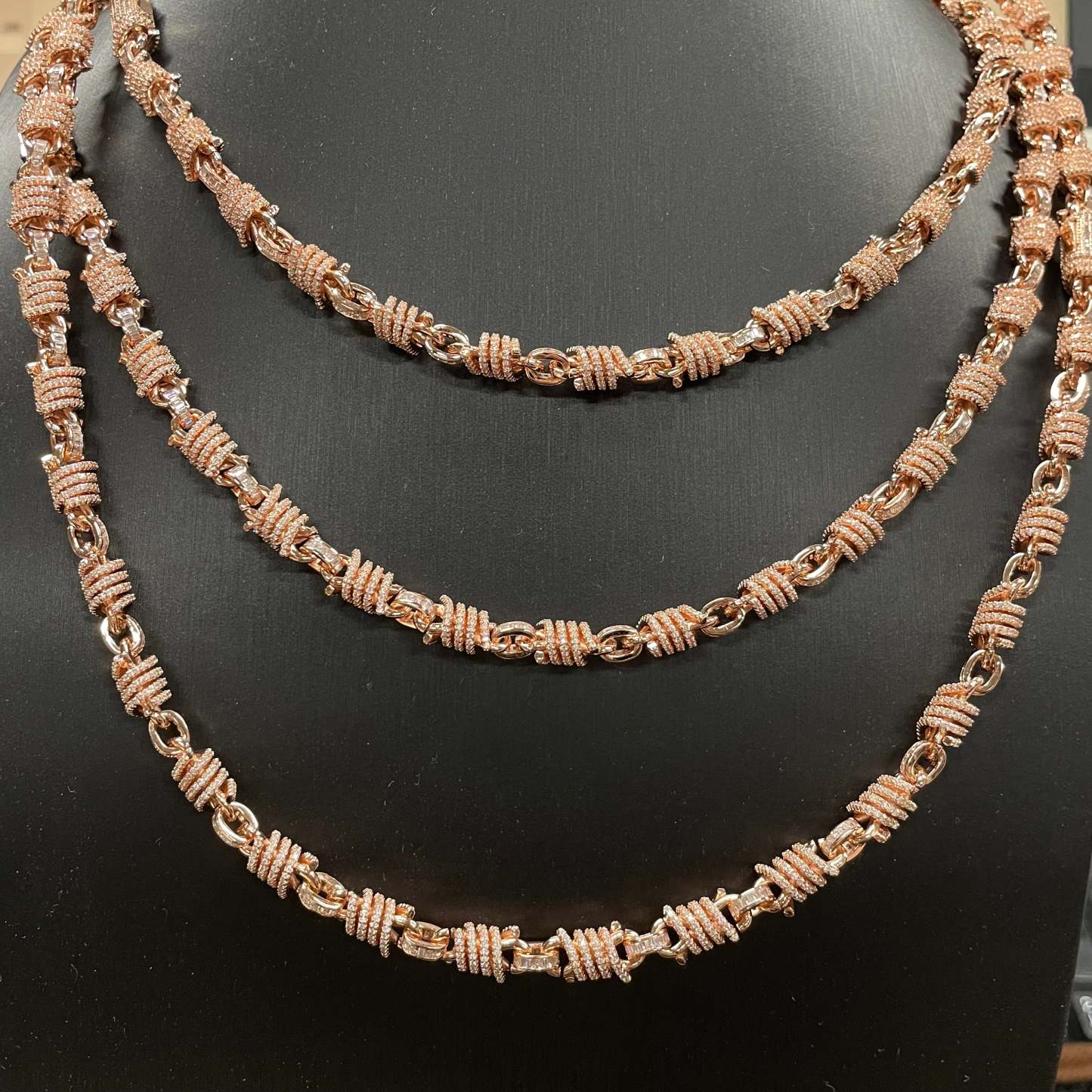 Moissanite Cross Around Oval Design Sense Chain