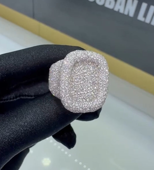 Moissanite Square Full Diamond Ring