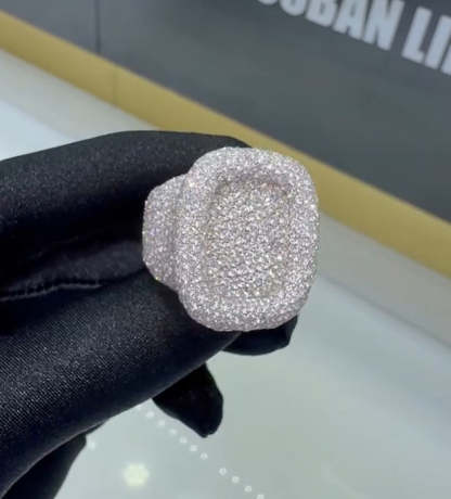 Moissanite Square Full Diamond Ring