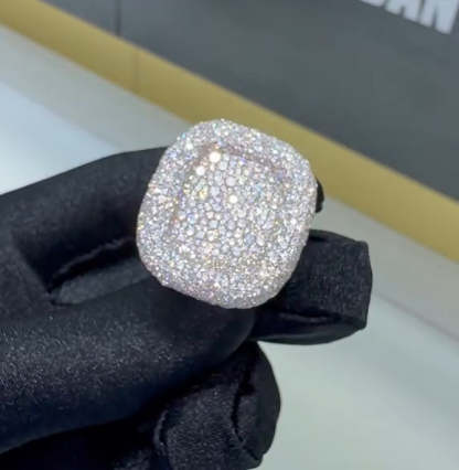 Moissanite Square Full Diamond Ring