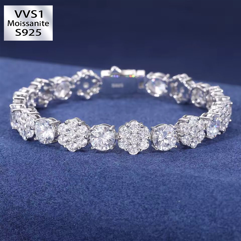 10mm S925 Moissanite Tennis Bracelet