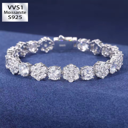 10mm S925 Moissanite Tennis Bracelet