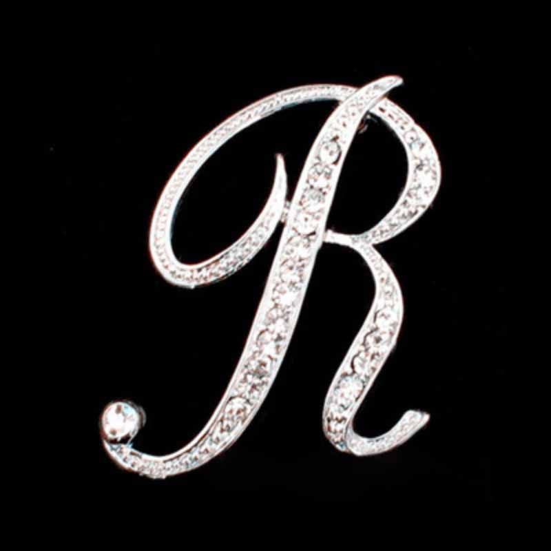 Moissanite Initial Letter Brooch – Sparkle with Style