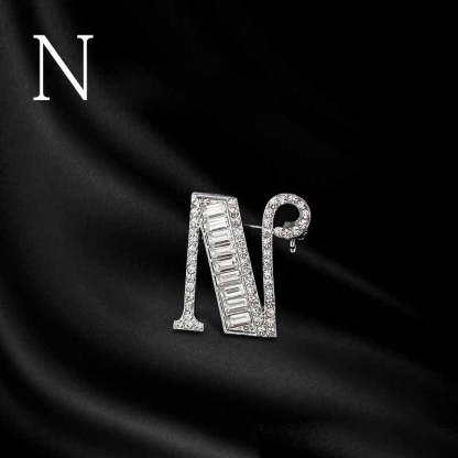 Moissanite Hip Hop Letter Brooch