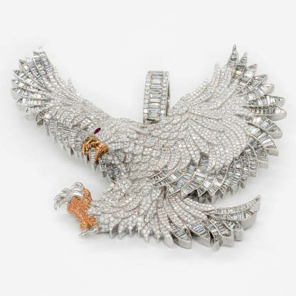 Moissanite Eagle Pendant（Goods In Stock)