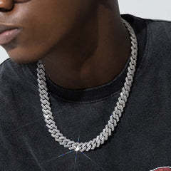 S925 Moissanite Diamond Cuban Chain