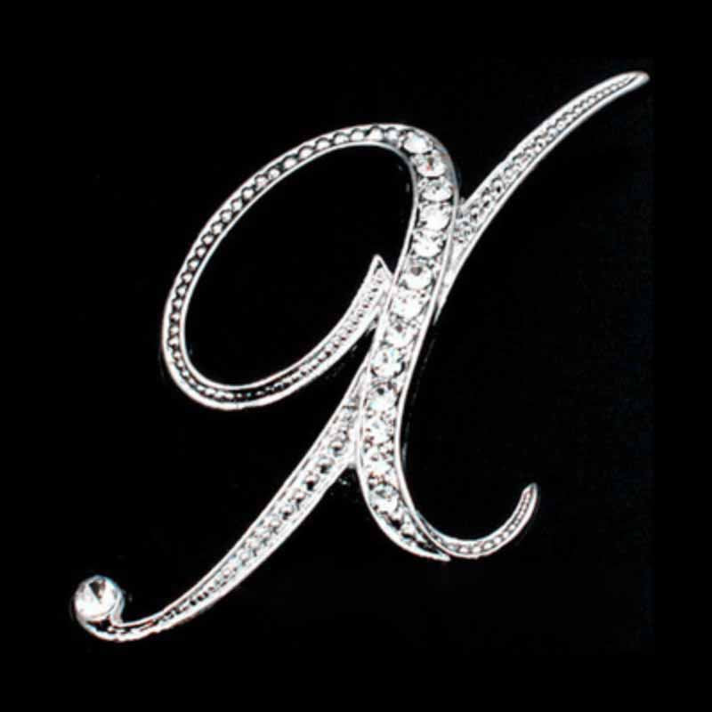 Moissanite Initial Letter Brooch – Sparkle with Style
