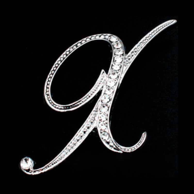 Moissanite Initial Letter Brooch – Sparkle with Style