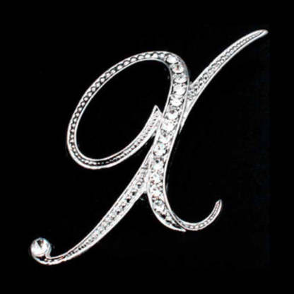 Moissanite Initial Letter Brooch – Sparkle with Style