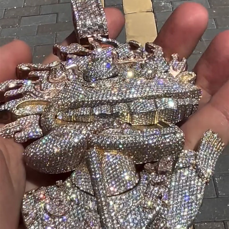 Moissanite Vivid Art Frog Pendant