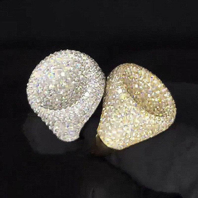 Moissanite Full of Diamond Round Ring