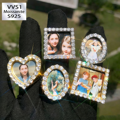 Moissanite Custom Photo Ring