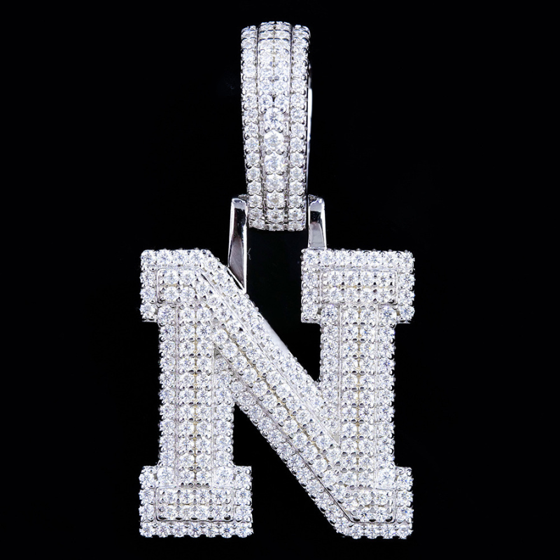 Moissanite Classic Letter Pendant