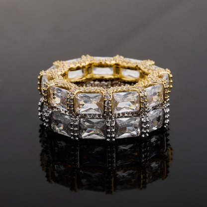 Moissanite Luxury Elegant Long Diamond Ring