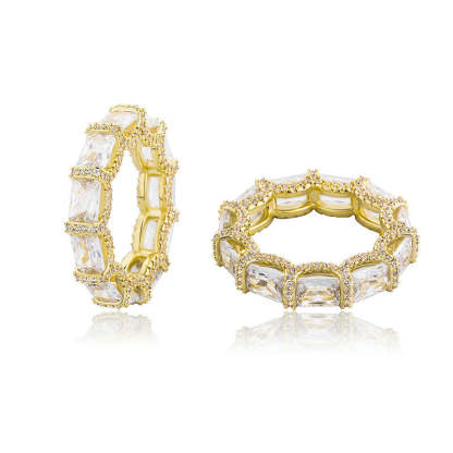 Moissanite Luxury Elegant Long Diamond Ring