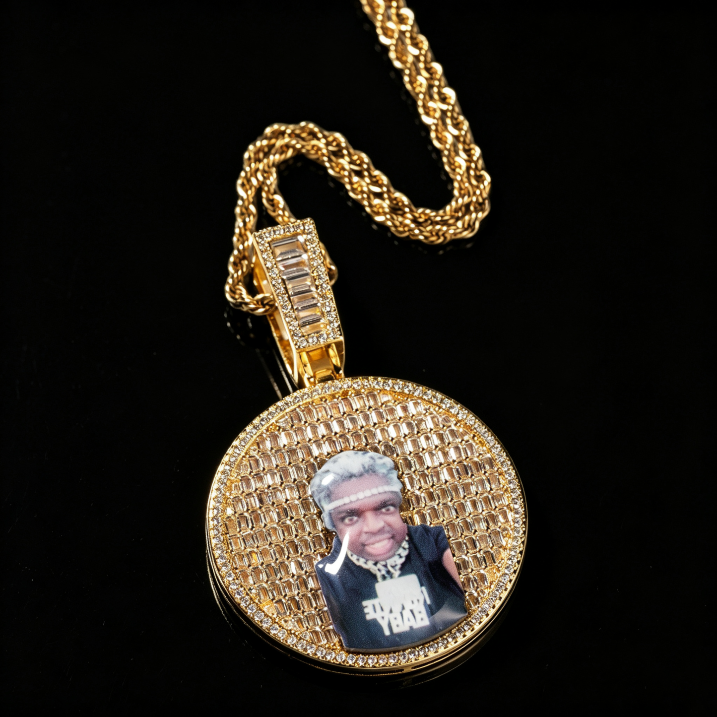 Custom Moissanite Photo Memory Locket Pendant