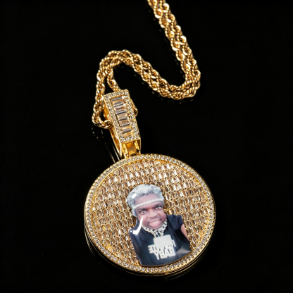 Custom Moissanite Photo Memory Locket Pendant