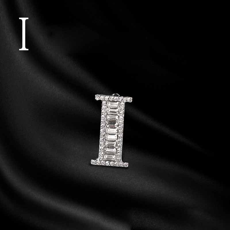 Moissanite Hip Hop Letter Brooch