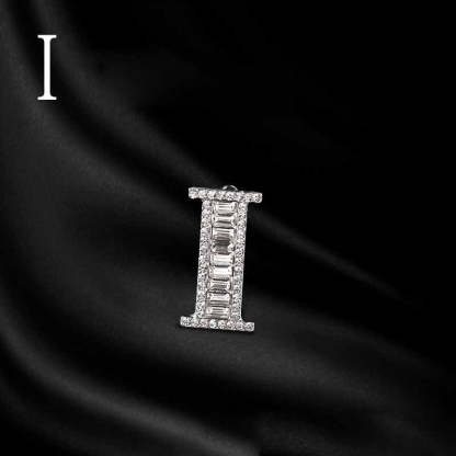 Moissanite Hip Hop Letter Brooch