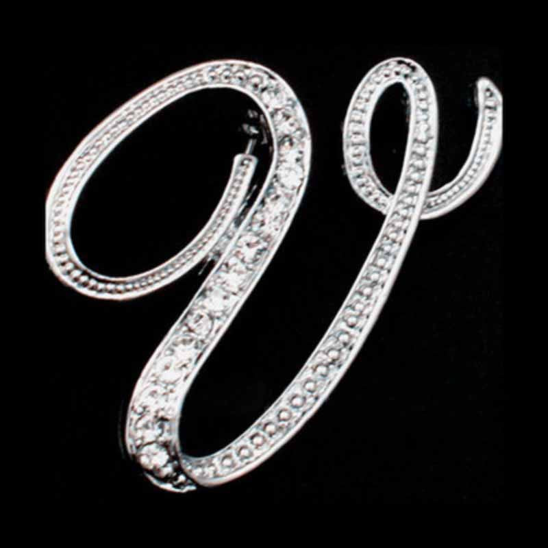 Moissanite Initial Letter Brooch – Sparkle with Style