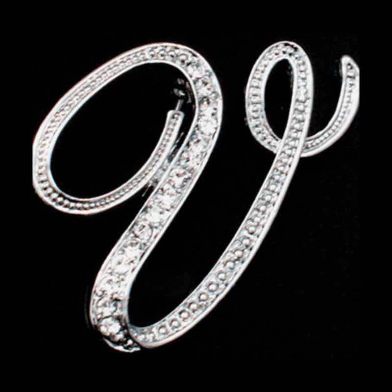 Moissanite Initial Letter Brooch – Sparkle with Style