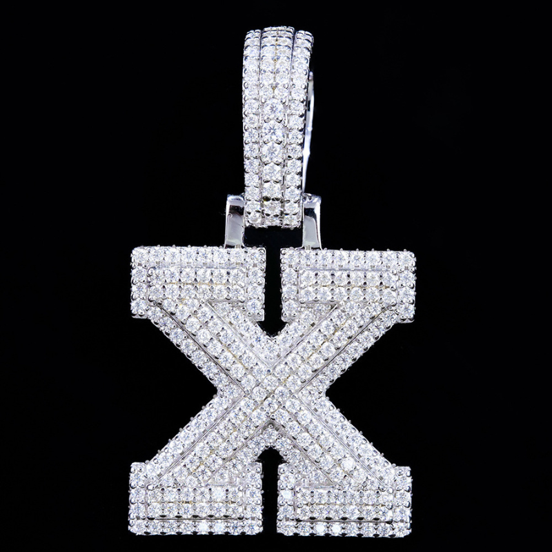 Moissanite Classic Letter Pendant