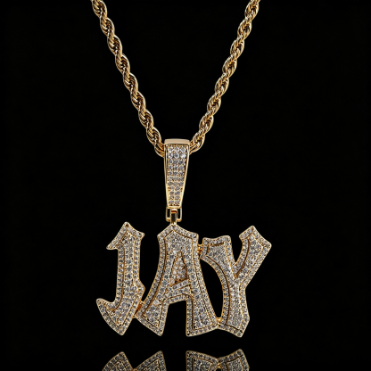 Custom Moissanite Diamond English Letter Pendant
