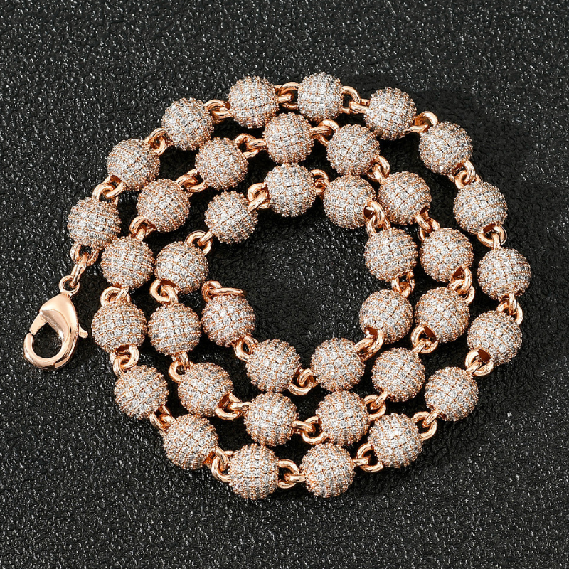 Moissanite Roses Around the Cross Pendant Set