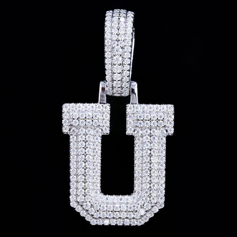 Moissanite Classic Letter Pendant