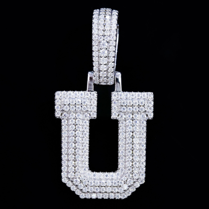 Moissanite Classic Letter Pendant