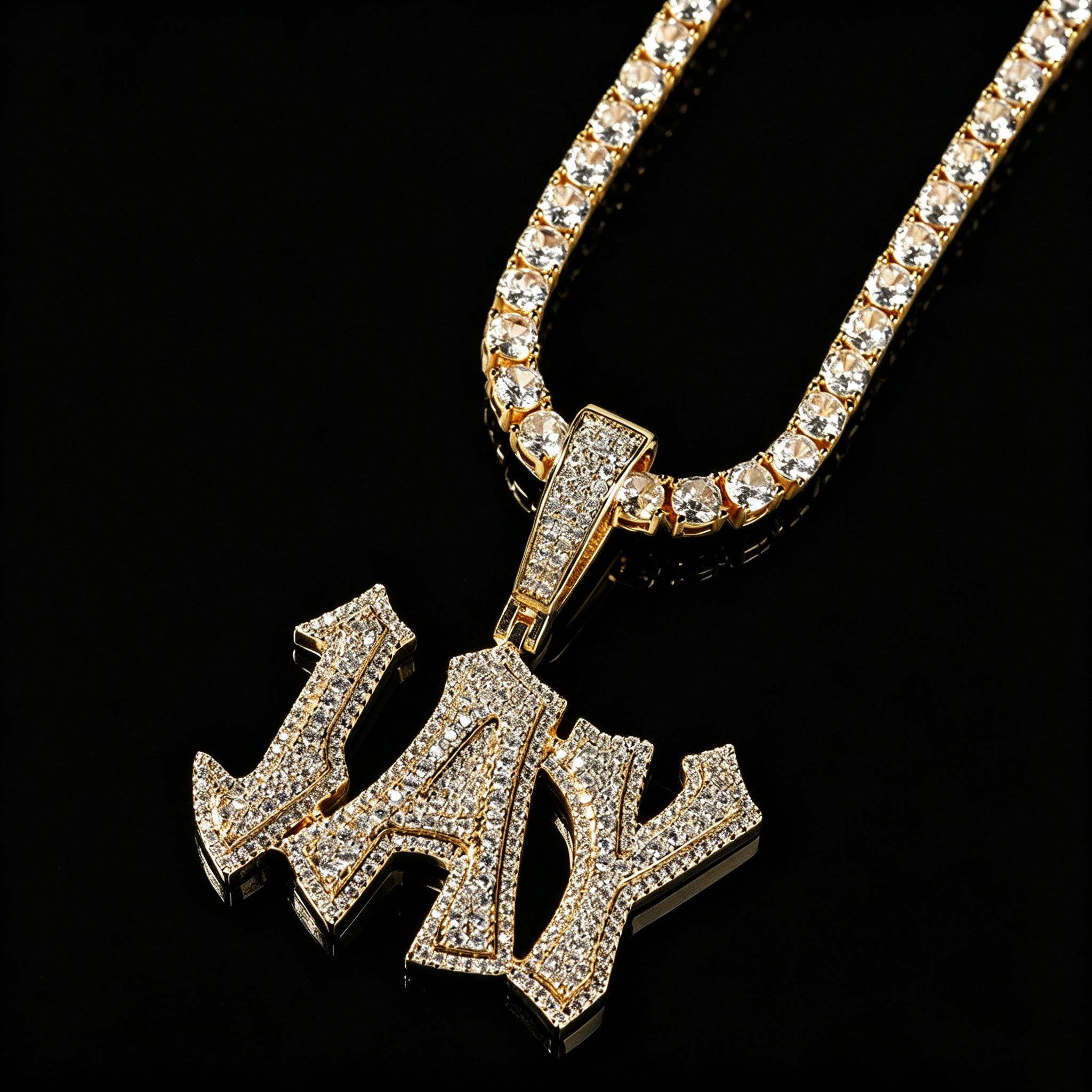 Custom Moissanite Diamond English Letter Pendant