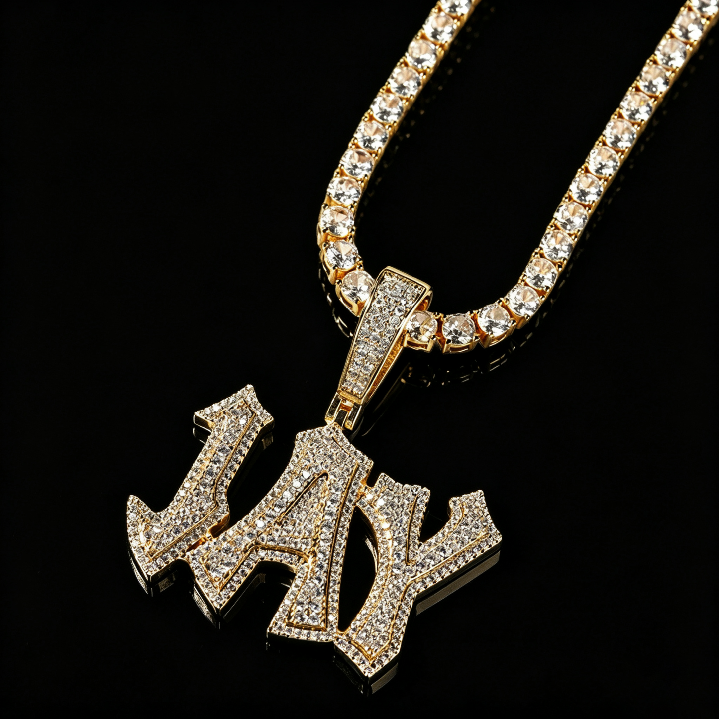 Custom Moissanite Diamond English Letter Pendant