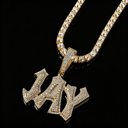 Custom Moissanite Diamond English Letter Pendant