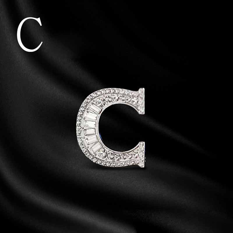 Moissanite Hip Hop Letter Brooch