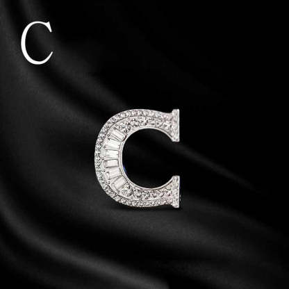 Moissanite Hip Hop Letter Brooch