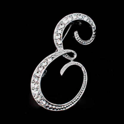 Moissanite Initial Letter Brooch – Sparkle with Style