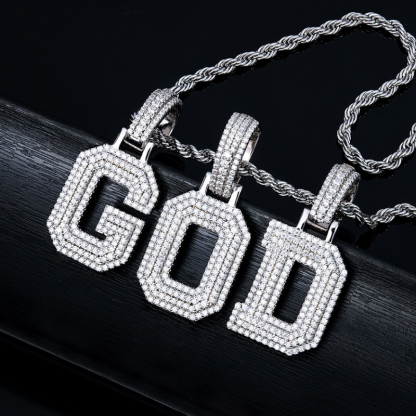 Moissanite Classic Letter Pendant