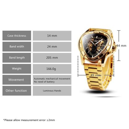 Triangle Skeleton Mechanical Automatic Sport Watch